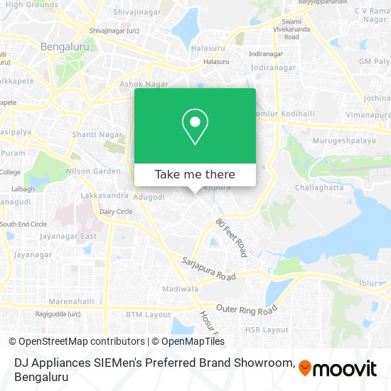 DJ Appliances SIEMen's Preferred Brand Showroom map