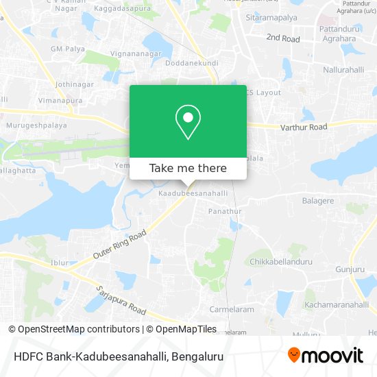 HDFC Bank-Kadubeesanahalli map