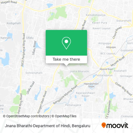Jnana Bharathi-Department of Hindi map
