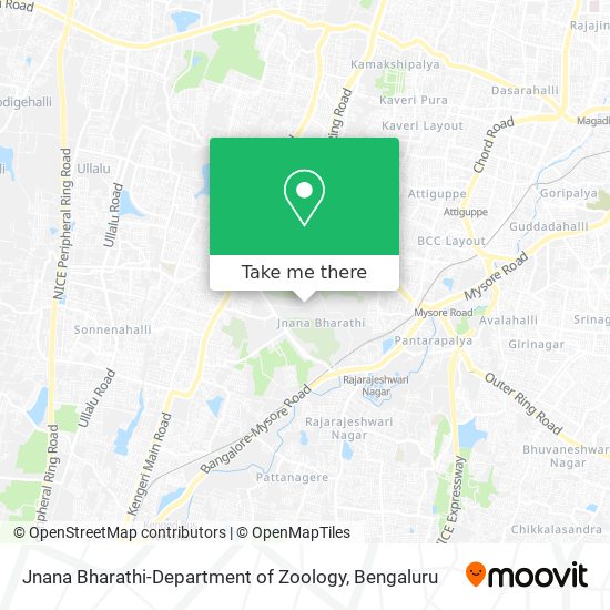 Jnana Bharathi-Department of Zoology map