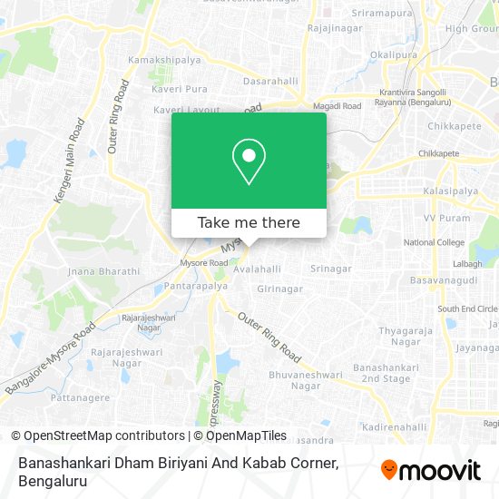 Banashankari Dham Biriyani And Kabab Corner map
