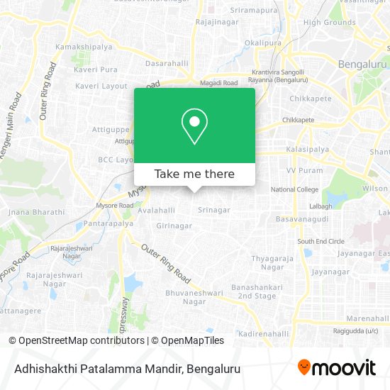 Adhishakthi Patalamma Mandir map