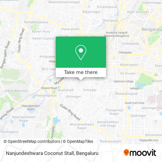 Nanjundeshwara Coconut Stall map