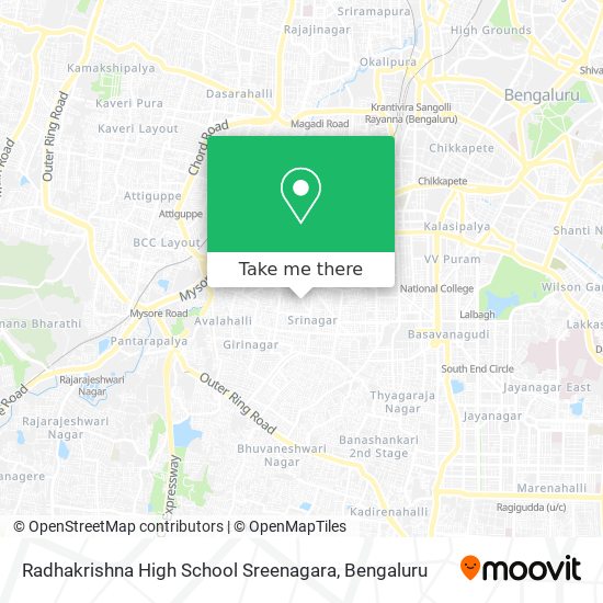 Radhakrishna High School Sreenagara map