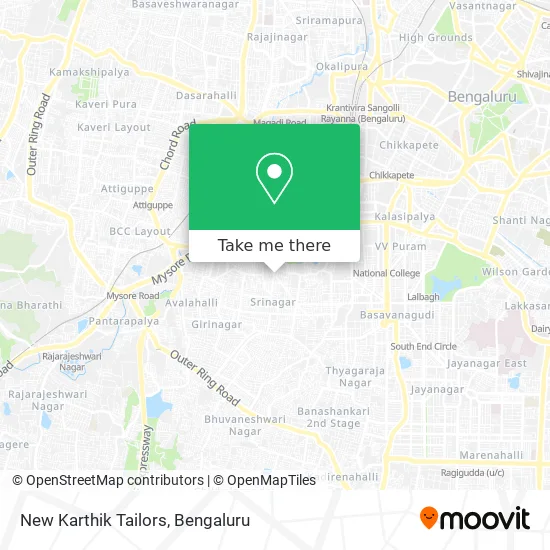 New Karthik Tailors map