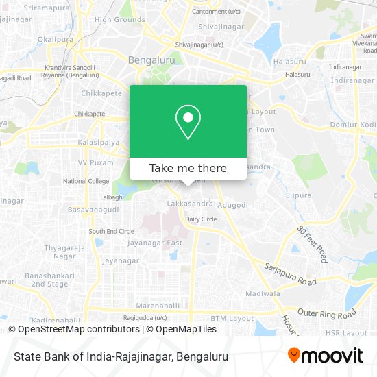 State Bank of India-Rajajinagar map