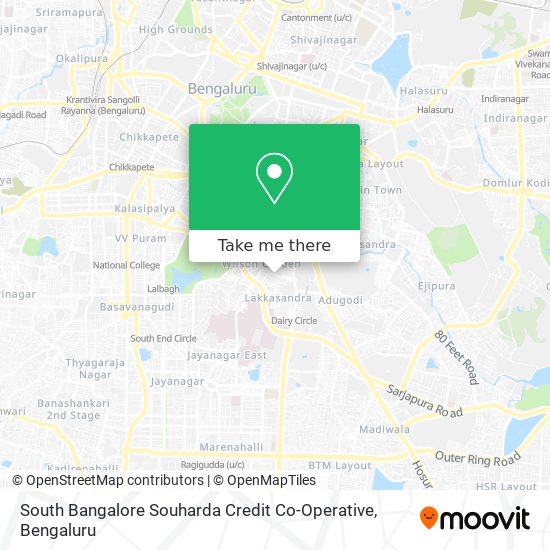 South Bangalore Souharda Credit Co-Operative map