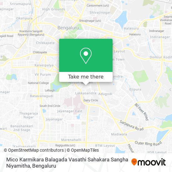 Mico Karmikara Balagada Vasathi Sahakara Sangha Niyamitha map
