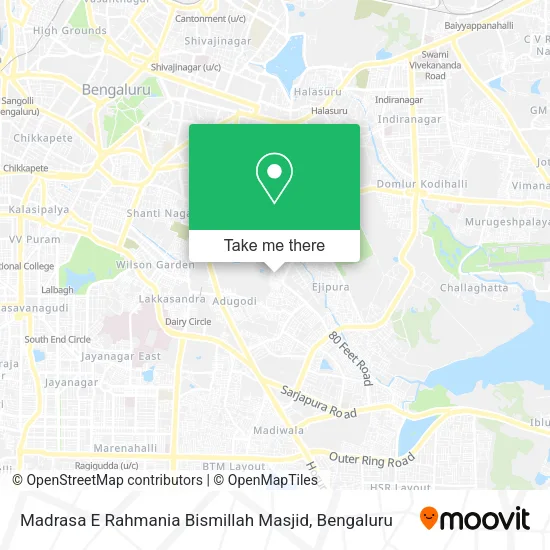 Madrasa E Rahmania Bismillah Masjid map