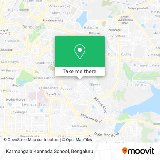 Karmangala Kannada School map