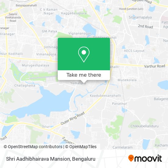 Shri Aadhibhairava Mansion map