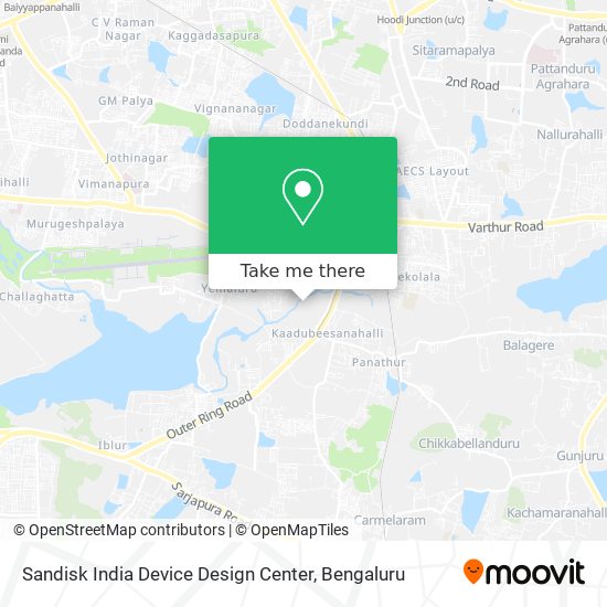 Sandisk India Device Design Center map