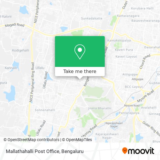 Mallathahalli Post Office map