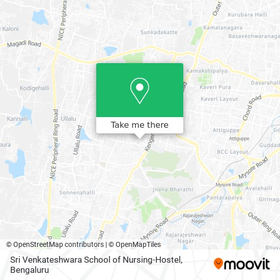 Sri Venkateshwara School of Nursing-Hostel map