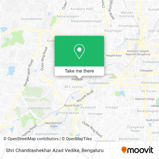 Shri Chandrashekhar Azad Vedike map