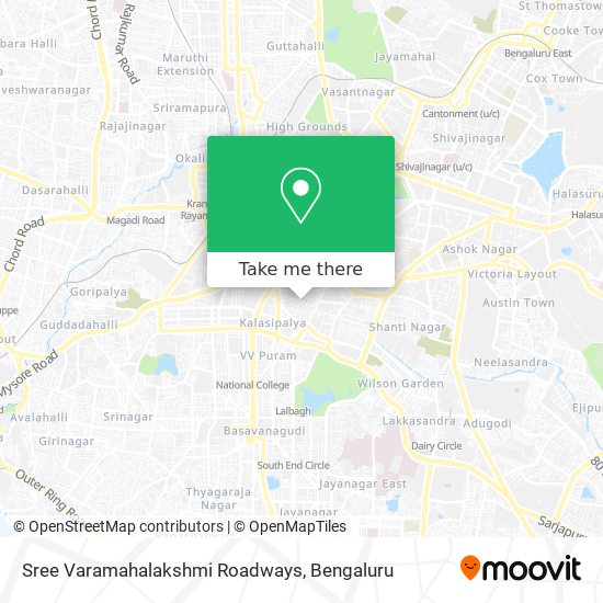 Sree Varamahalakshmi Roadways map