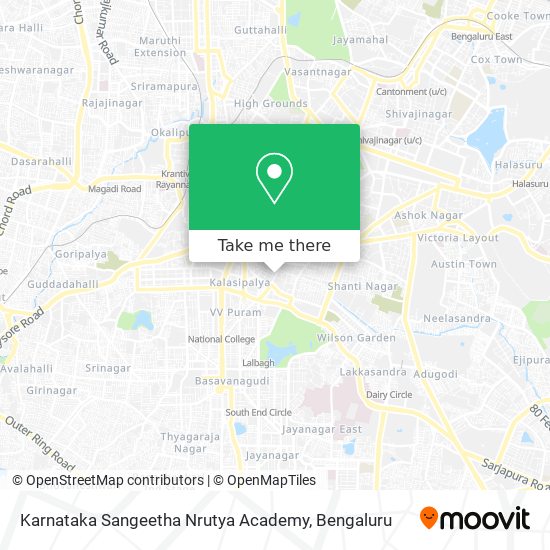 Karnataka Sangeetha Nrutya Academy map