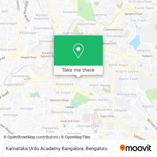 Karnataka Urdu Academy Bangalore map