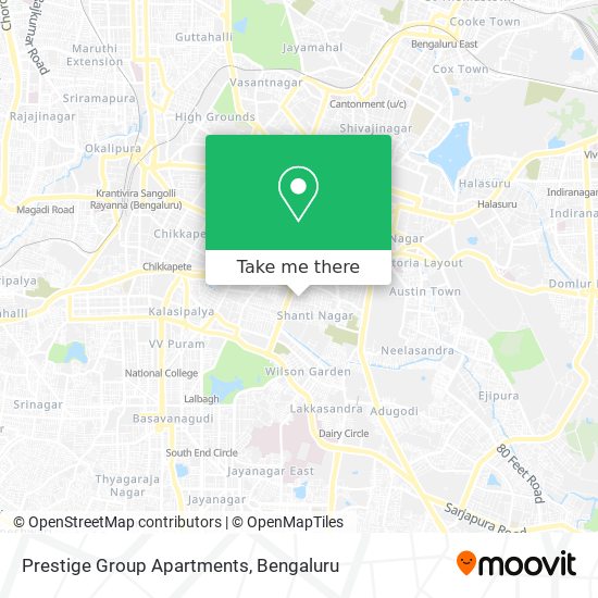 Prestige Group Apartments map