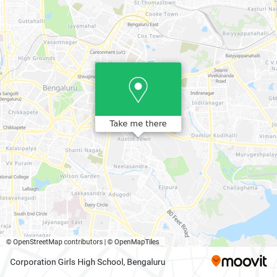 Corporation Girls High School map
