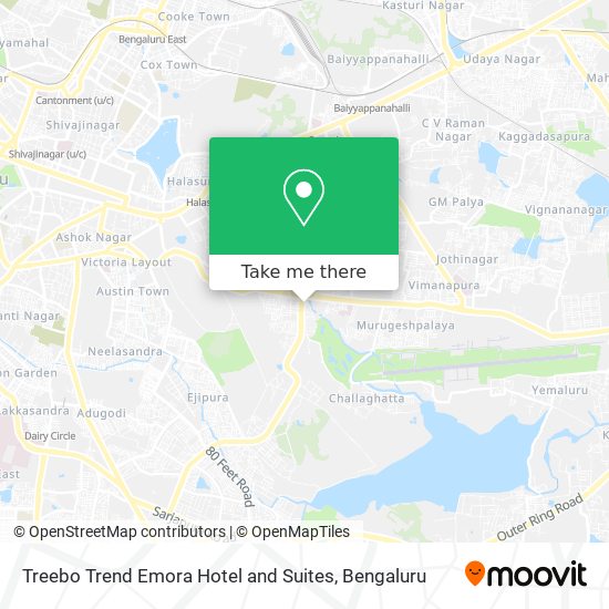 Treebo Trend Emora Hotel and Suites map