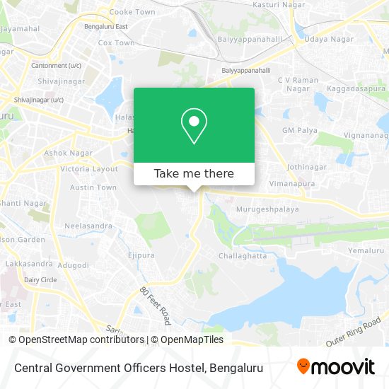 Central Government Officers Hostel map