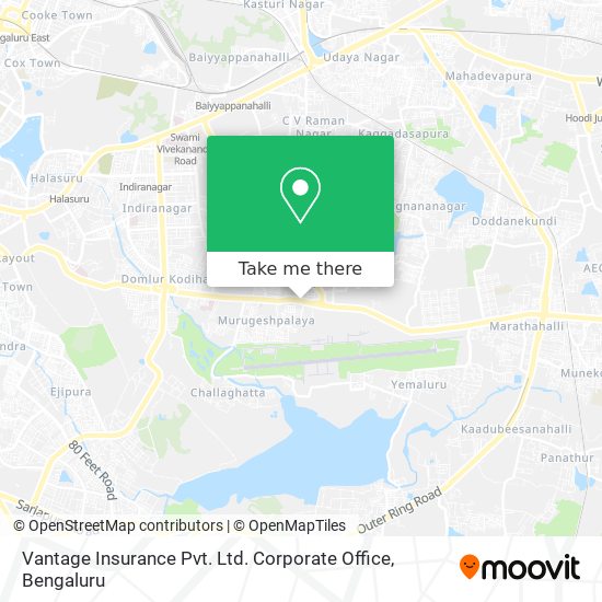 Vantage Insurance Pvt. Ltd. Corporate Office map