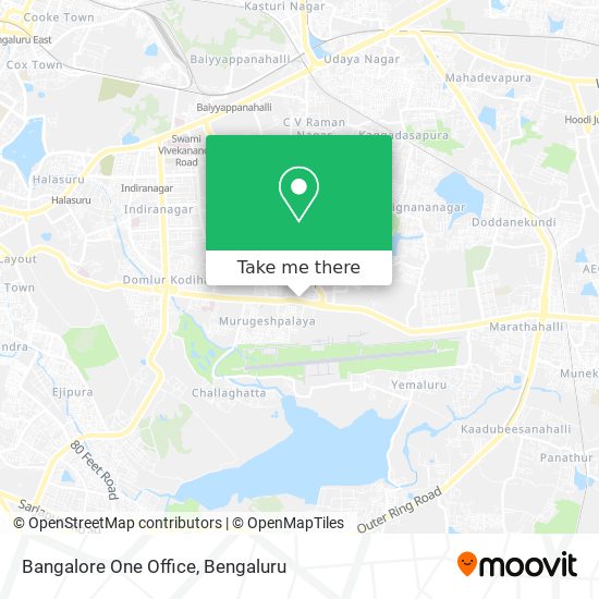 Bangalore One Office map