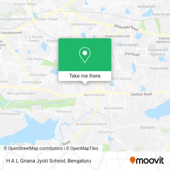 H A L Gnana Jyoti School map