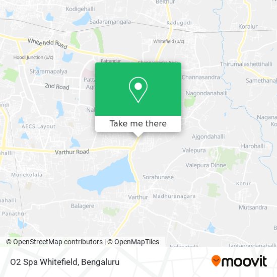 O2 Spa Whitefield map