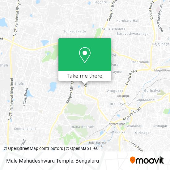 Male Mahadeshwara Temple map