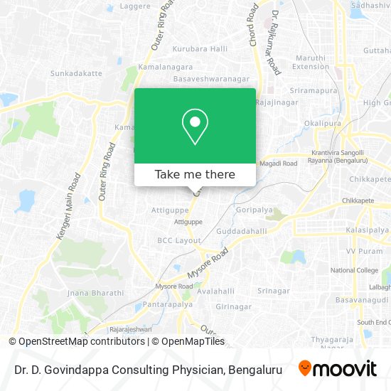 Dr. D. Govindappa Consulting Physician map