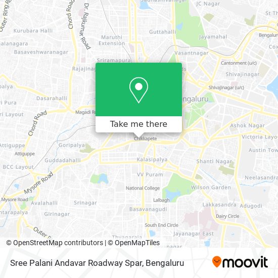 Sree Palani Andavar Roadway Spar map