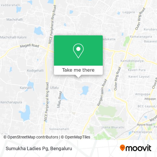 Sumukha Ladies Pg map