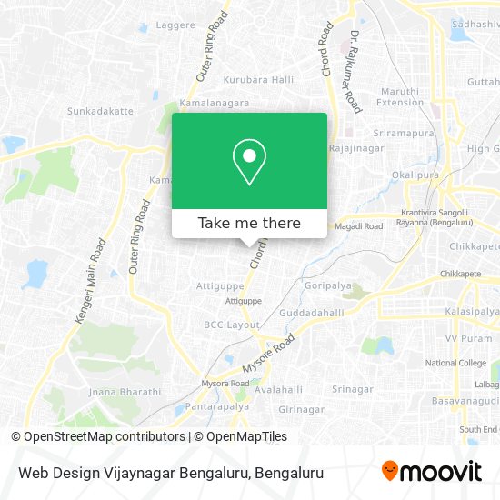 Web Design Vijaynagar Bengaluru map