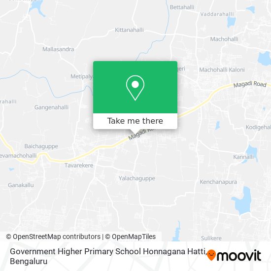 Government Higher Primary School Honnagana Hatti map