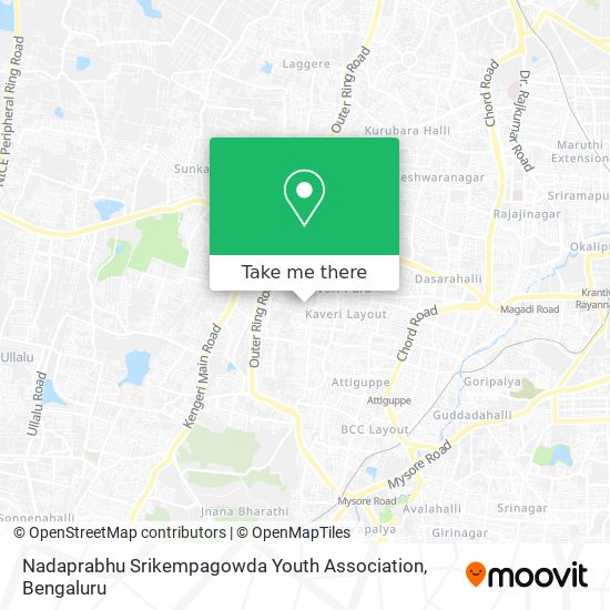 Nadaprabhu Srikempagowda Youth Association map