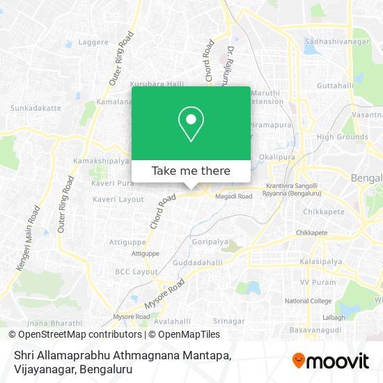 Shri Allamaprabhu Athmagnana Mantapa, Vijayanagar map