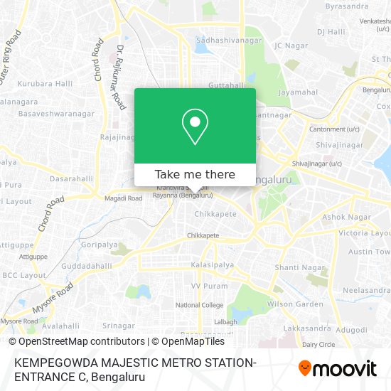 KEMPEGOWDA MAJESTIC METRO STATION-ENTRANCE C map