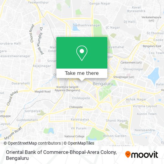 Oriental Bank of Commerce-Bhopal-Arera Colony map