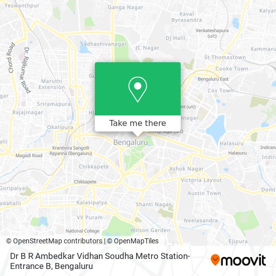Dr B R Ambedkar Vidhan Soudha Metro Station-Entrance B map