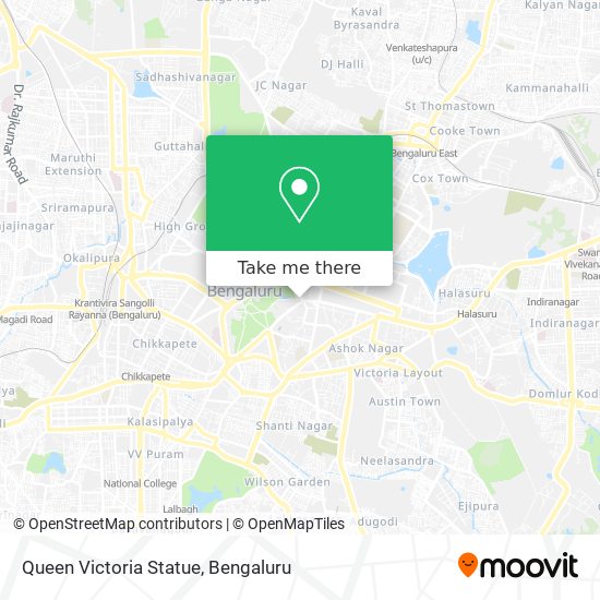 Queen Victoria Statue map