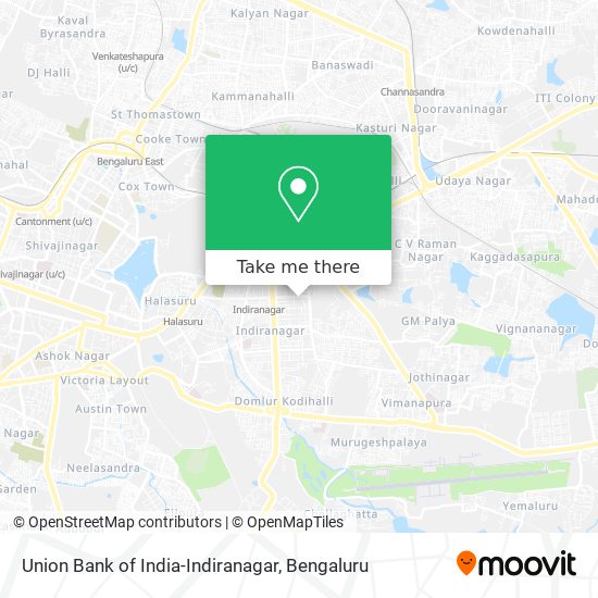 Union Bank of India-Indiranagar map