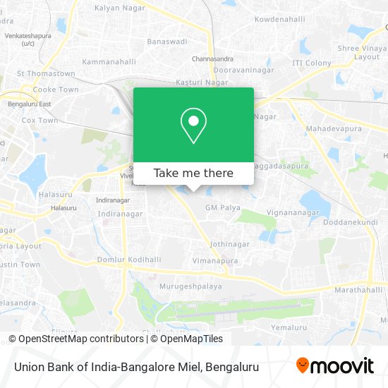 Union Bank of India-Bangalore Miel map