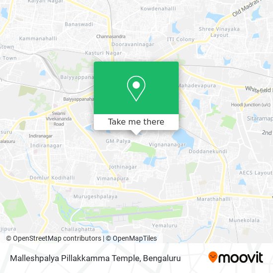 Malleshpalya Pillakkamma Temple map
