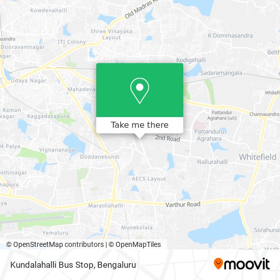 Kundalahalli Bus Stop map