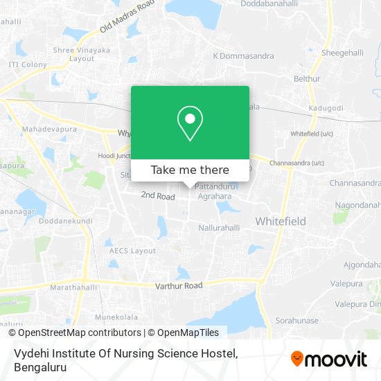 Vydehi Institute Of Nursing Science Hostel map