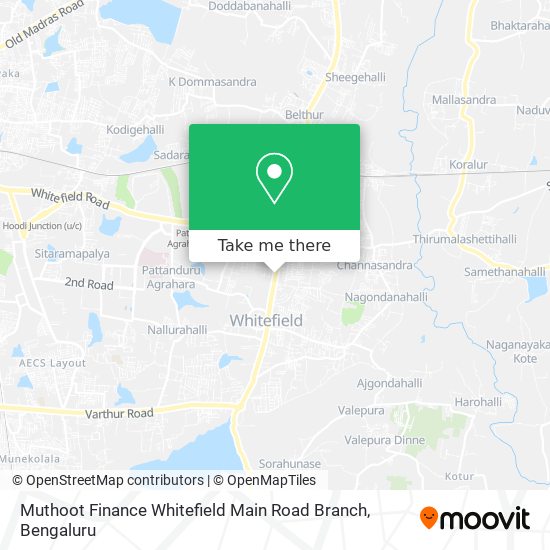 Muthoot Finance Whitefield Main Road Branch map