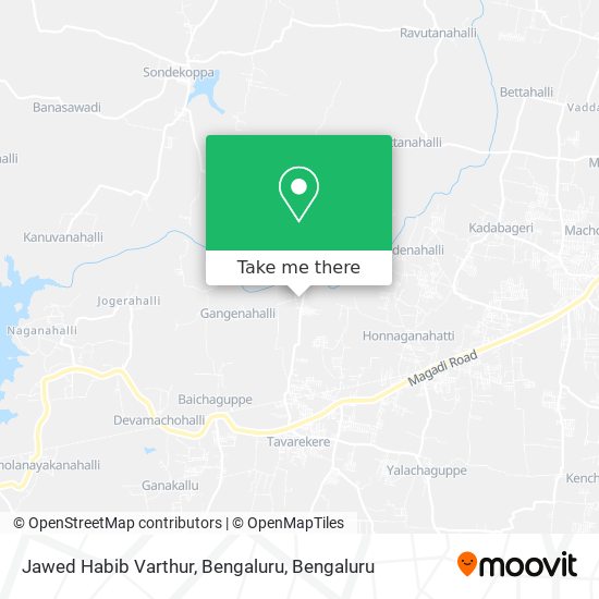 Jawed Habib Varthur, Bengaluru map