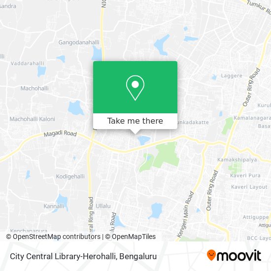 City Central Library-Herohalli map